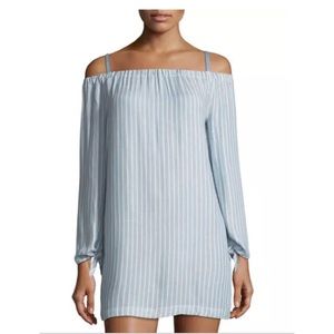 Neiman Marcus | Off The Shoulder Striped Dress